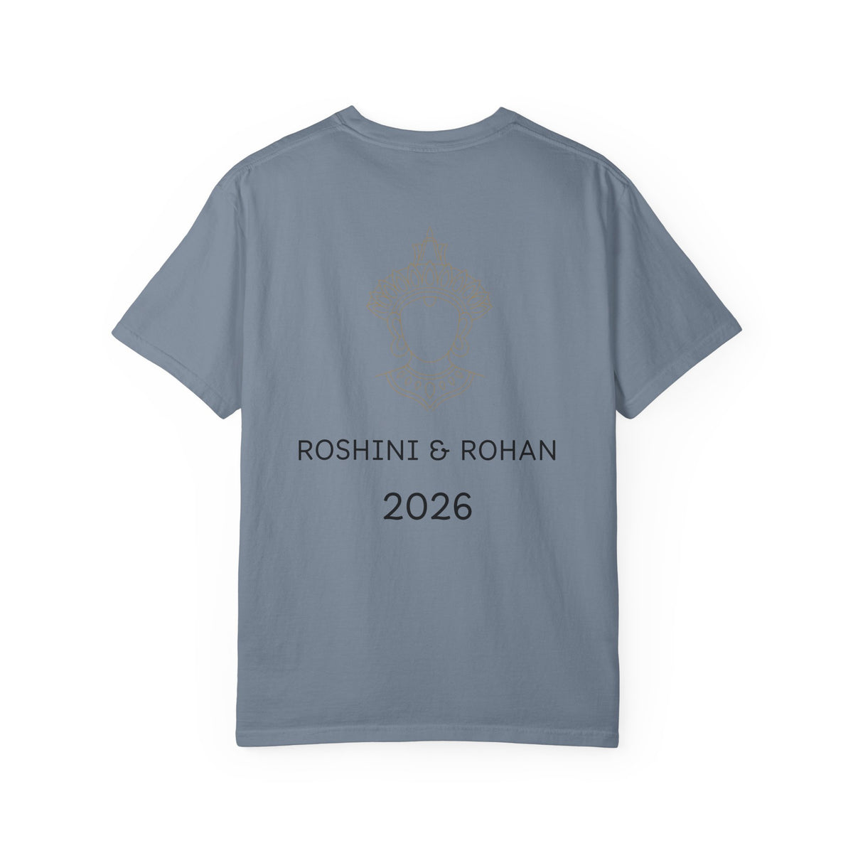 Sri Lanka Destination Wedding T-Shirt — "First Wedding Sri Lanka" Couple Tee (Roshini & Rohan 2026)