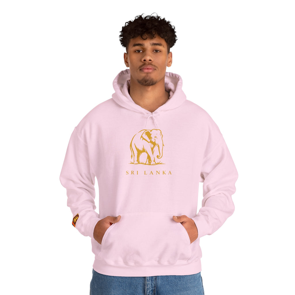 Sri Lanka Elephant Unisex Hoodie Gold Heritage Design