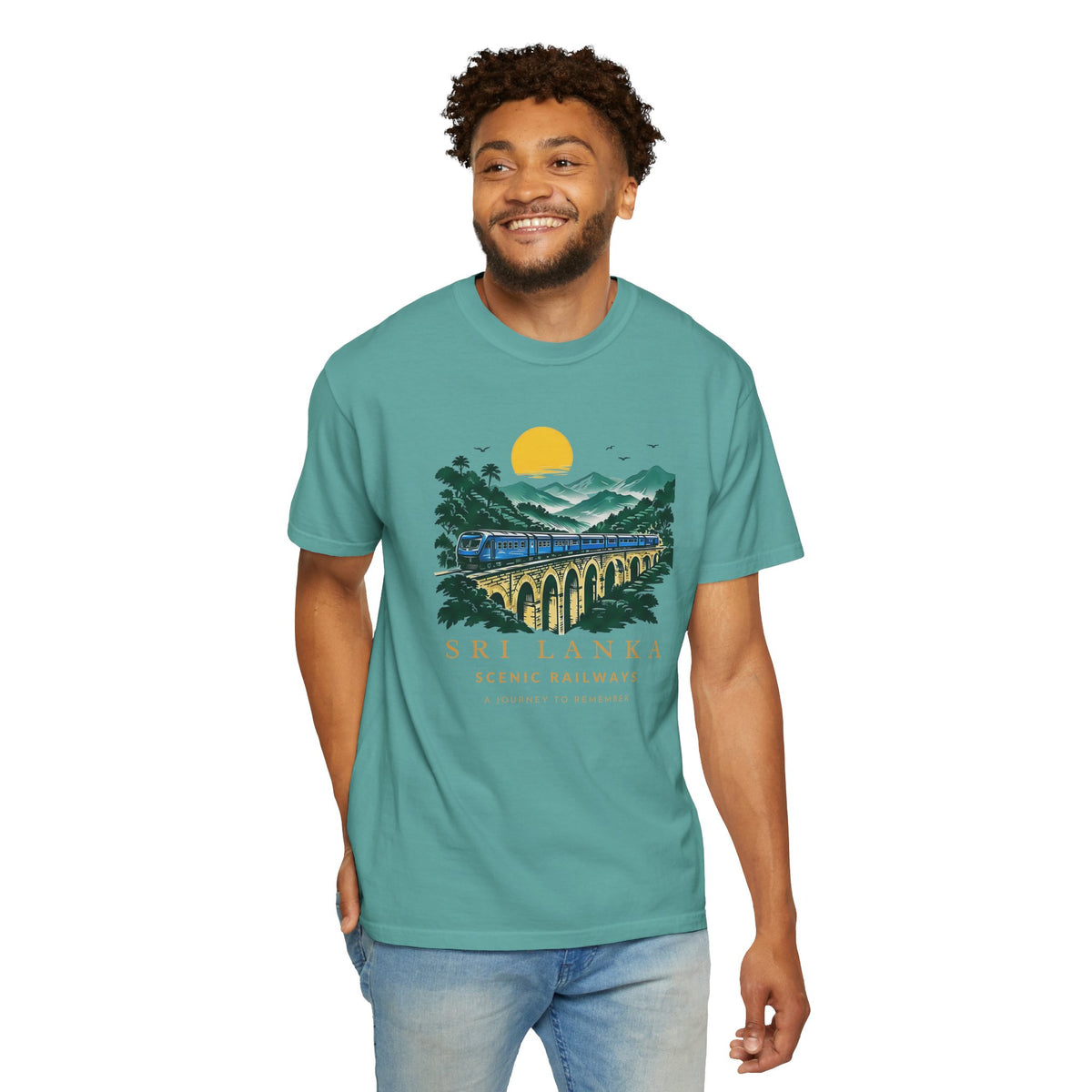 Sri Lanka Nine Arch Bridge Unisex T-Shirt Vintage Railway Tee