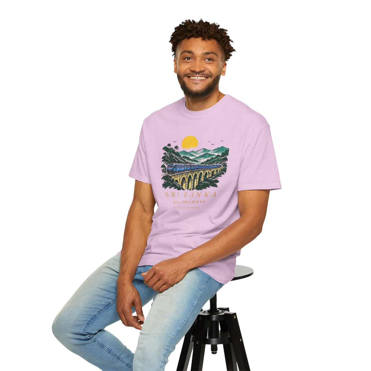 Sri Lanka Nine Arch Bridge Unisex T-Shirt Vintage Railway Tee
