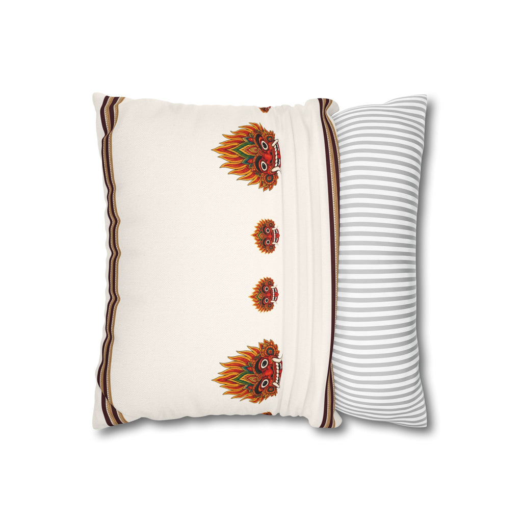 Raksha Mask Cushion Cover Sri Lankan Devil Dance Decorative Throw Pillow