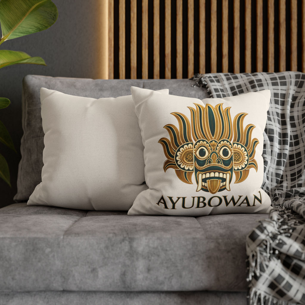 Sri Lankan Gift Pillowcase – Ayubowan Mask Cushion Cover