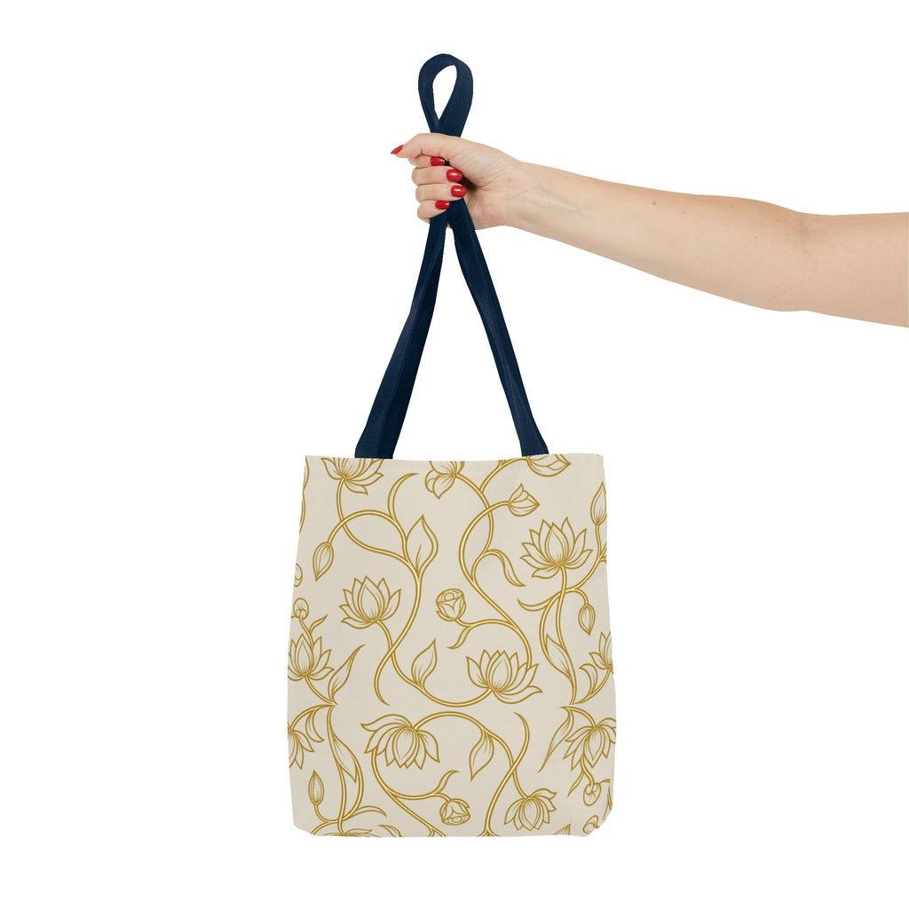 Ceylon Lotus Tote Bag Sri Lankan Temple Flower Canvas Shopper