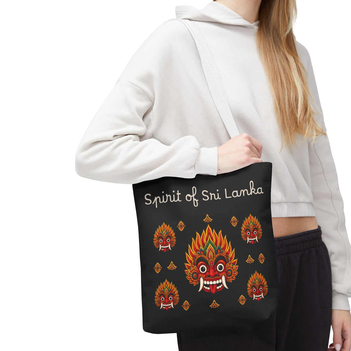 Sri Lankan Gift Tote Bag Spirit of Sri Lanka Raksha Mask Design