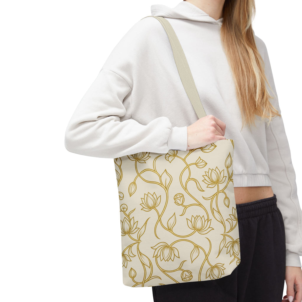 Ceylon Lotus Tote Bag Sri Lankan Temple Flower Canvas Shopper