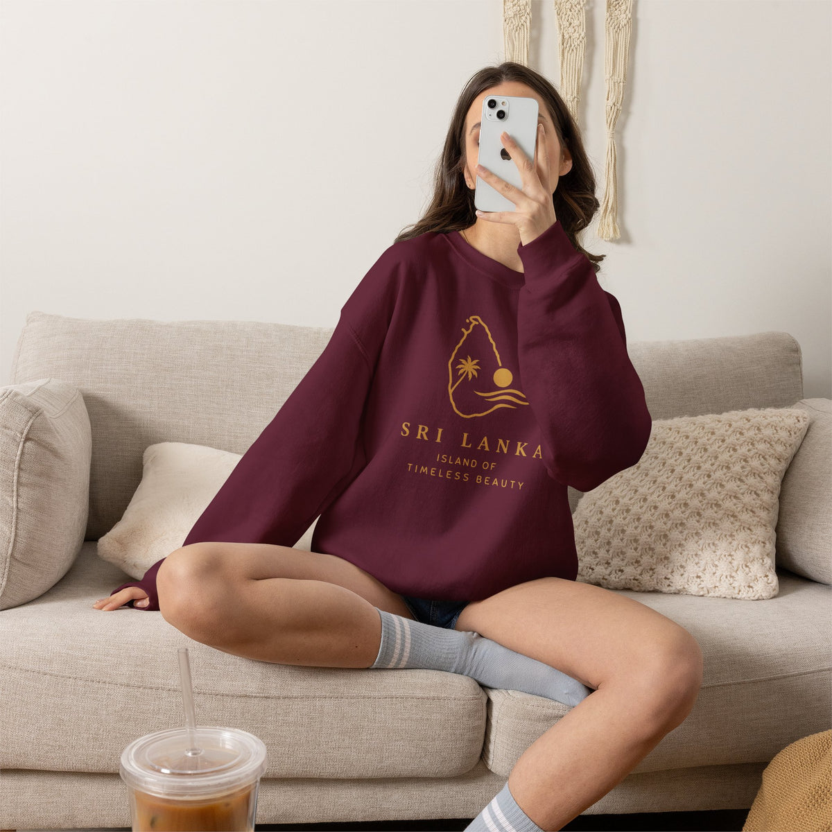 Sri Lanka Sunset Unisex Crewneck Sweatshirt Island Beauty
