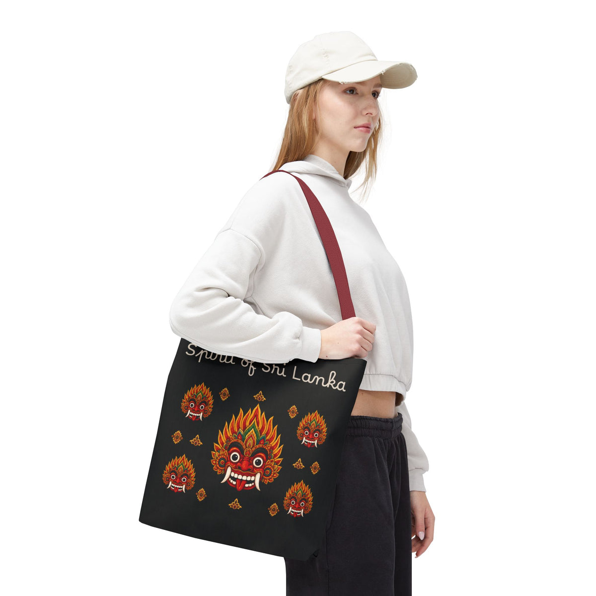 Sri Lankan Gift Tote Bag Spirit of Sri Lanka Raksha Mask Design