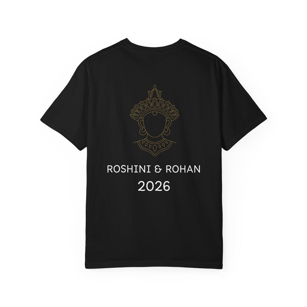 Sri Lanka Destination Wedding T-Shirt — "First Wedding Sri Lanka" Couple Tee (Roshini & Rohan 2026)