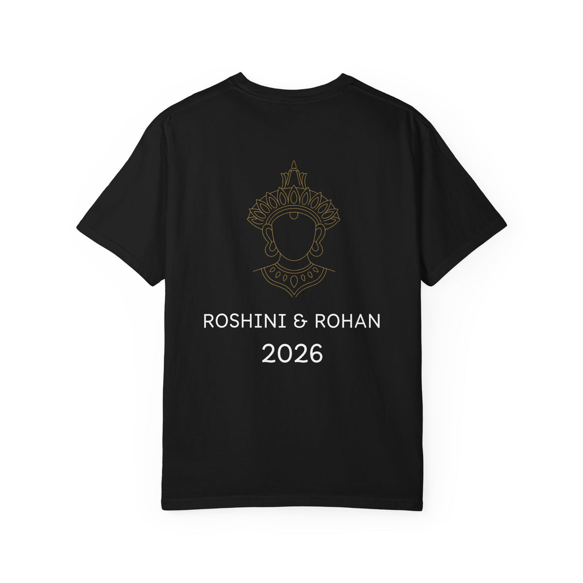 Sri Lanka Destination Wedding T-Shirt — "First Wedding Sri Lanka" Couple Tee (Roshini & Rohan 2026)