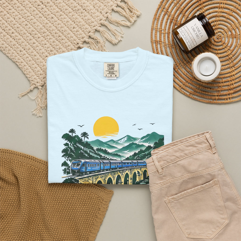 Sri Lanka Nine Arch Bridge Unisex T-Shirt Vintage Railway Tee