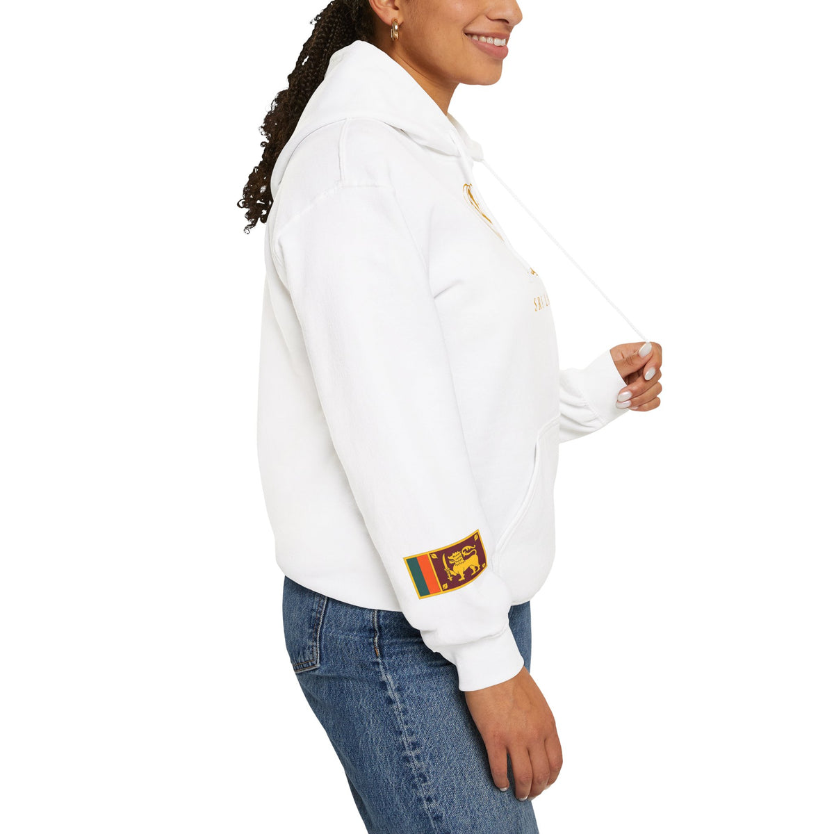Sri Lanka Elephant Unisex Hoodie Gold Heritage Design