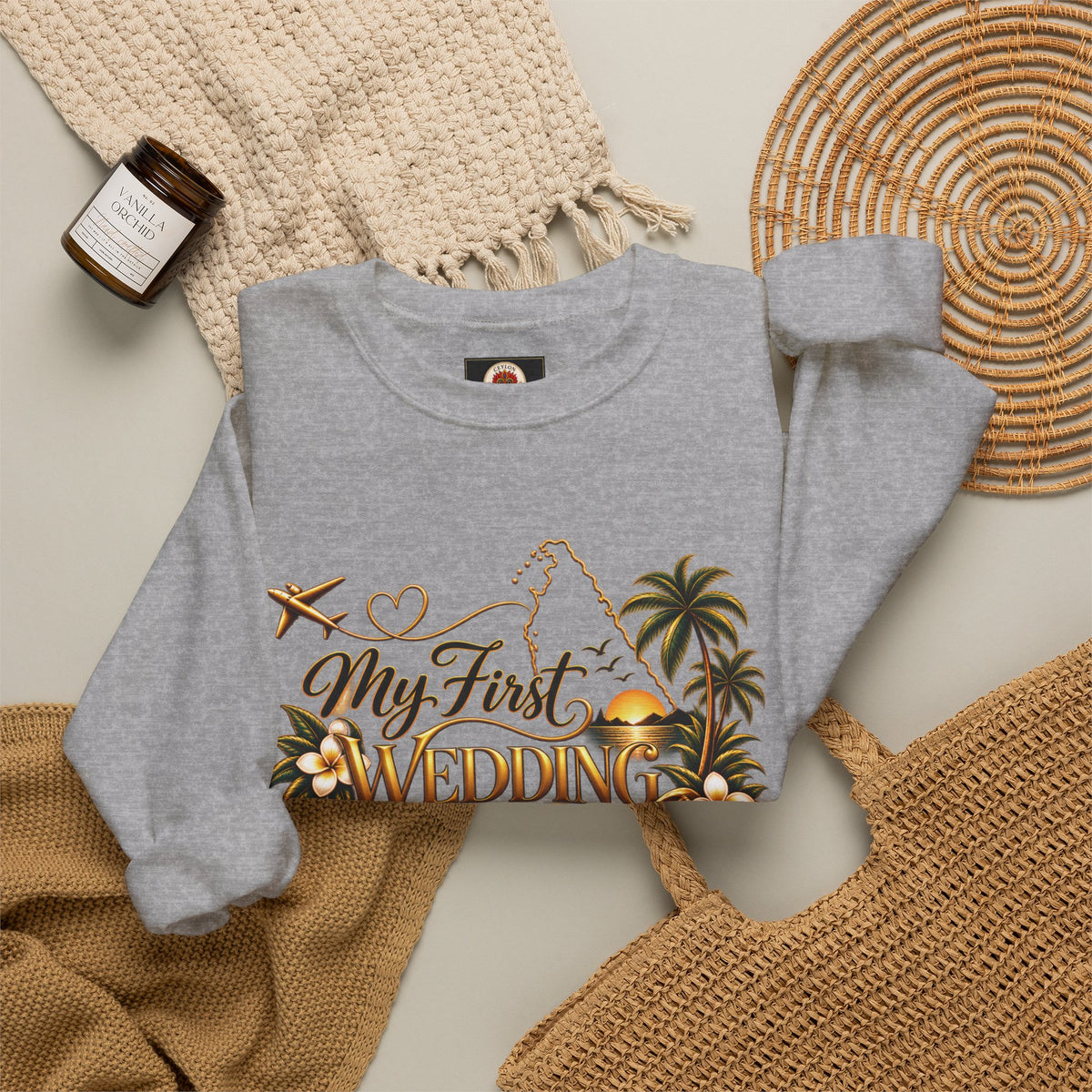 Personalized Sri Lanka Wedding Sweatshirt | Name on Right Sleeve