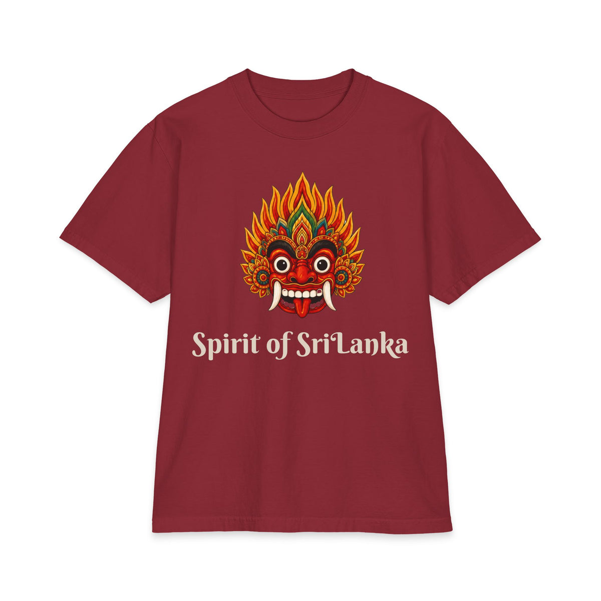 Raksha Spirit Graphic T-Shirt Sri Lankan Devil Dance Mask Heritage Unisex Tee