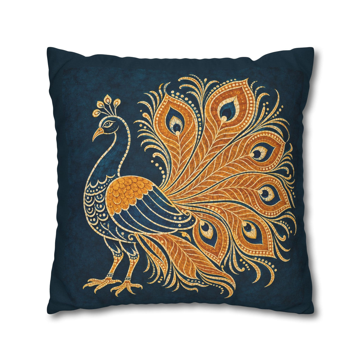 Peacock Batik Cushion Cover Sri Lankan Gift Pillowcase