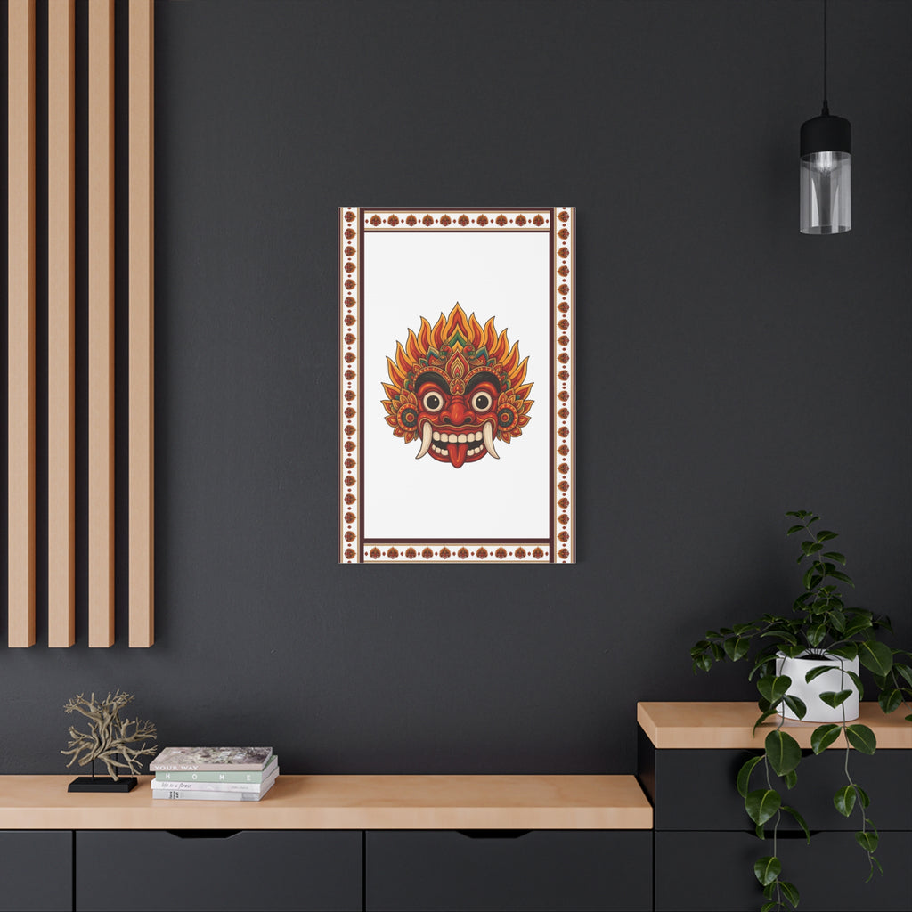 Raksha Mask Matte Canvas Stretched Wall Art