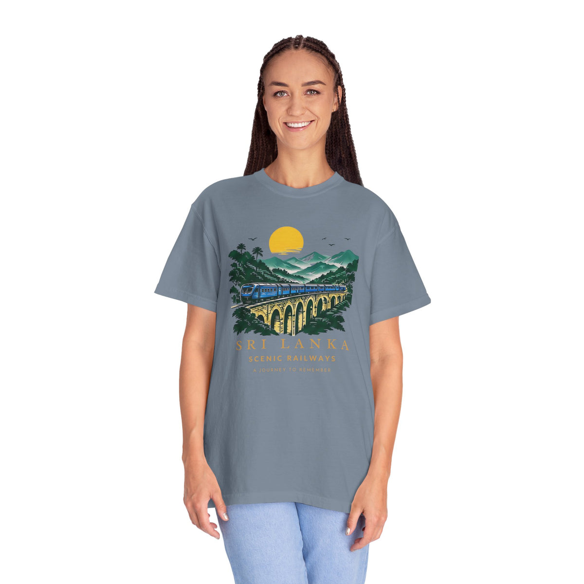 Sri Lanka Nine Arch Bridge Unisex T-Shirt Vintage Railway Tee