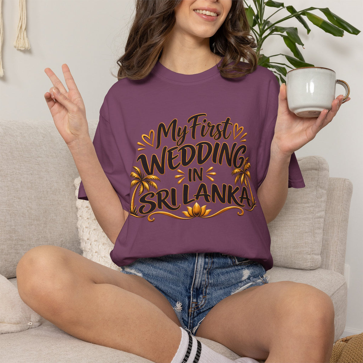 Sri Lanka Unisex Wedding T-Shirt – My First Wedding in Sri Lanka