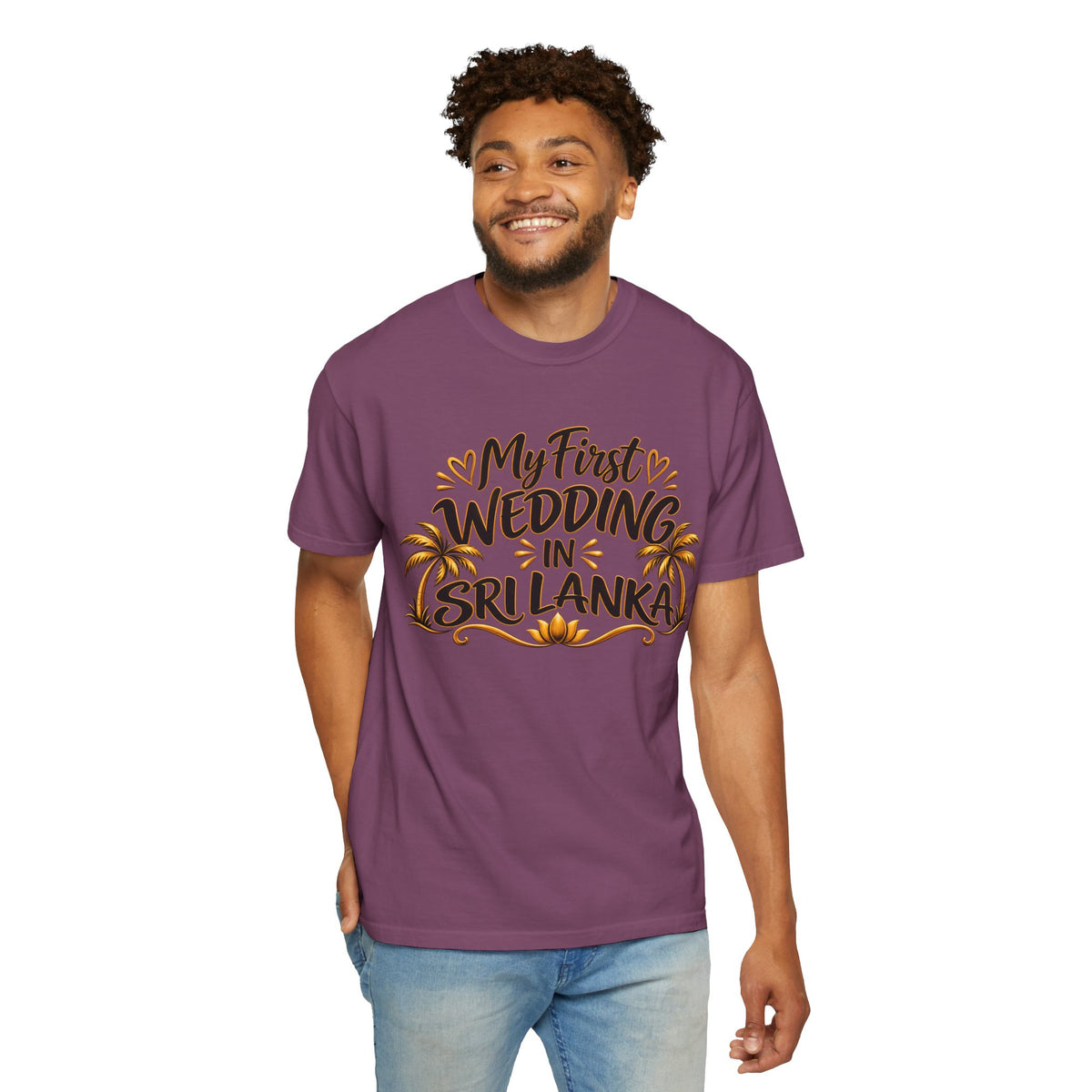 Sri Lanka Unisex Wedding T-Shirt – My First Wedding in Sri Lanka