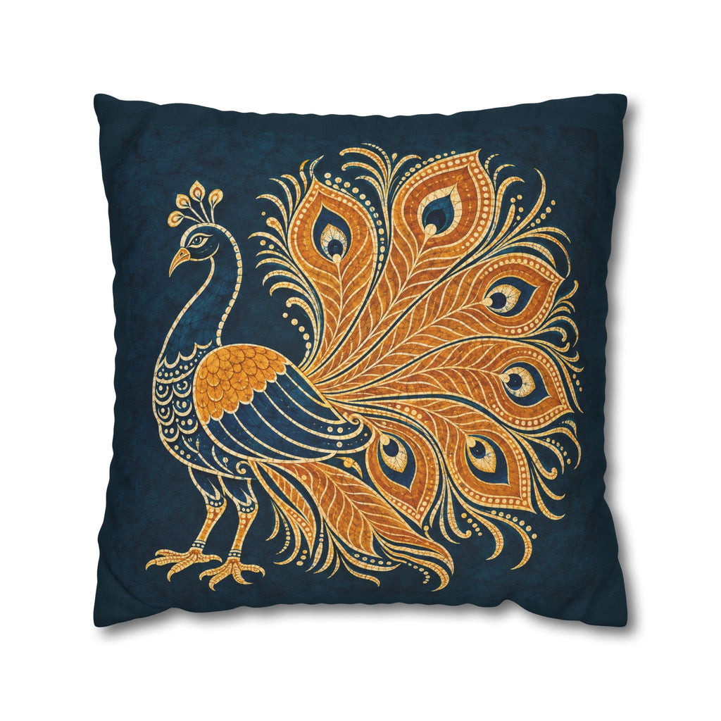 Peacock Batik Cushion Cover Sri Lankan Gift Pillowcase