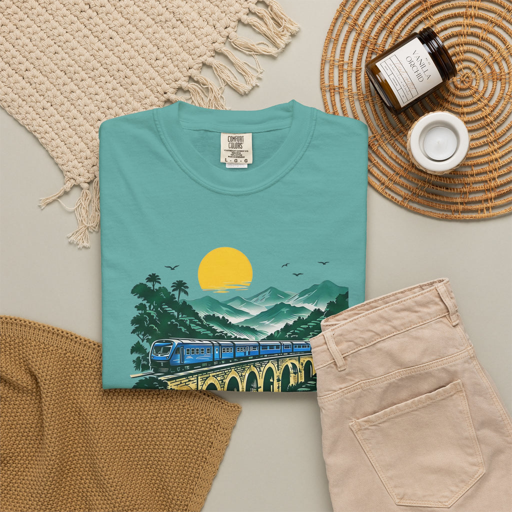 Sri Lanka Nine Arch Bridge Unisex T-Shirt Vintage Railway Tee