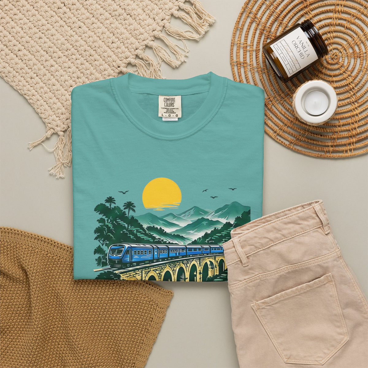 Sri Lanka Nine Arch Bridge Unisex T-Shirt Vintage Railway Tee