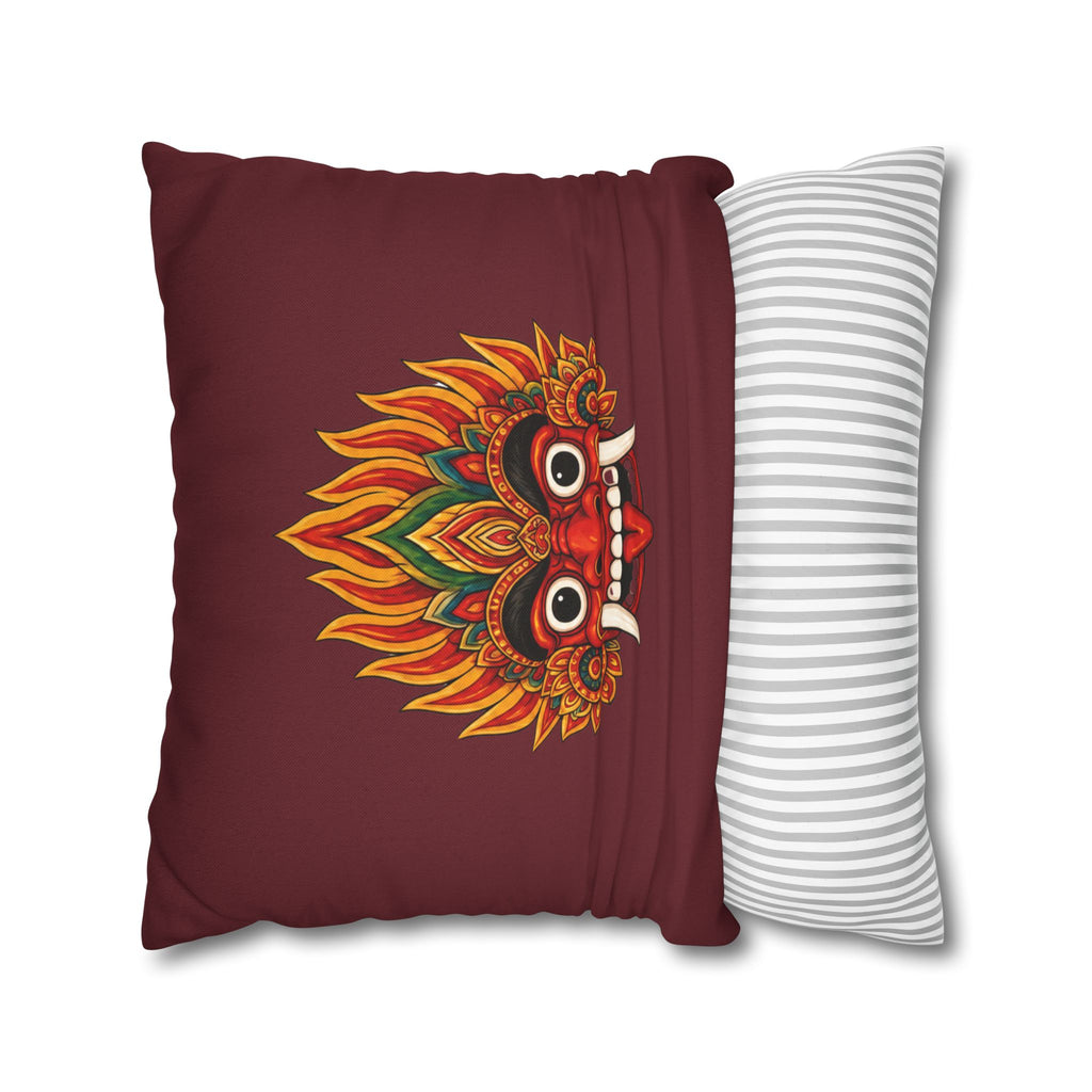 Raksha Guardian Cushion Cover  Sri Lankan Devil Dance Mask