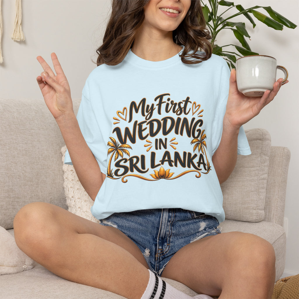 Sri Lanka Unisex Wedding T-Shirt – My First Wedding in Sri Lanka