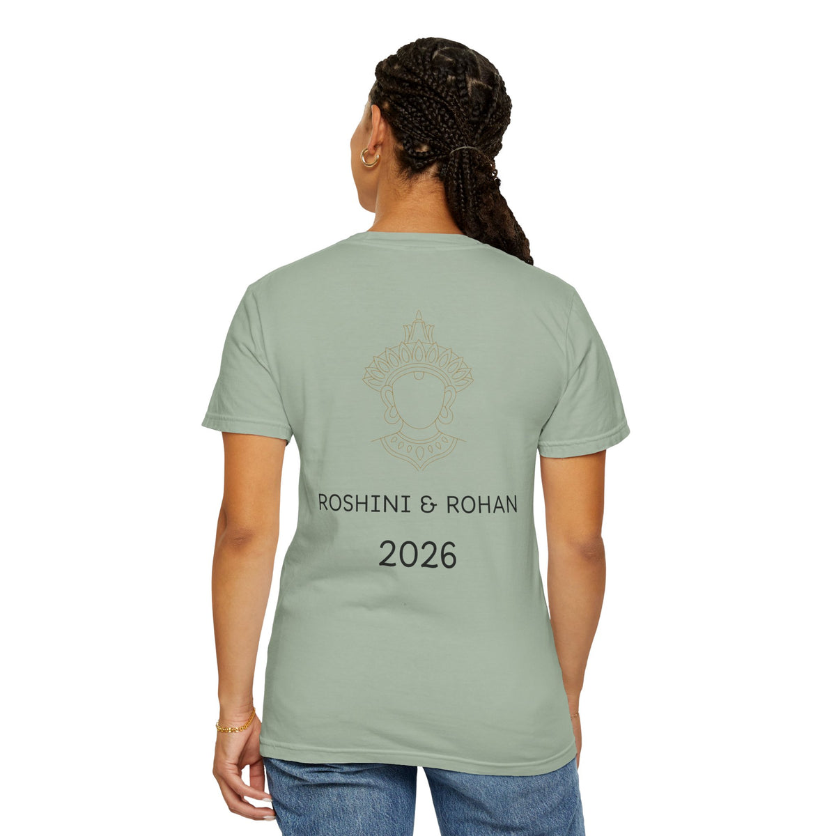 Sri Lanka Destination Wedding T-Shirt — "First Wedding Sri Lanka" Couple Tee (Roshini & Rohan 2026)