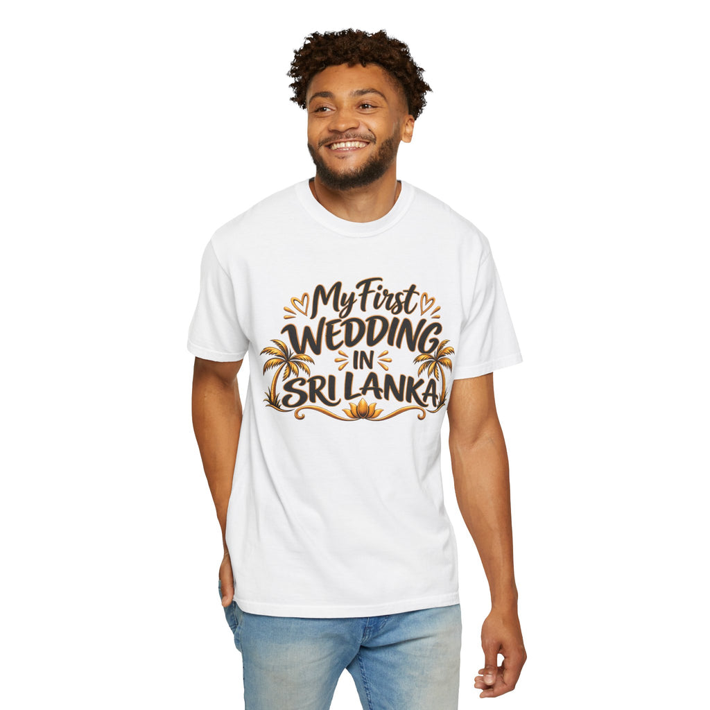 Sri Lanka Unisex Wedding T-Shirt – My First Wedding in Sri Lanka