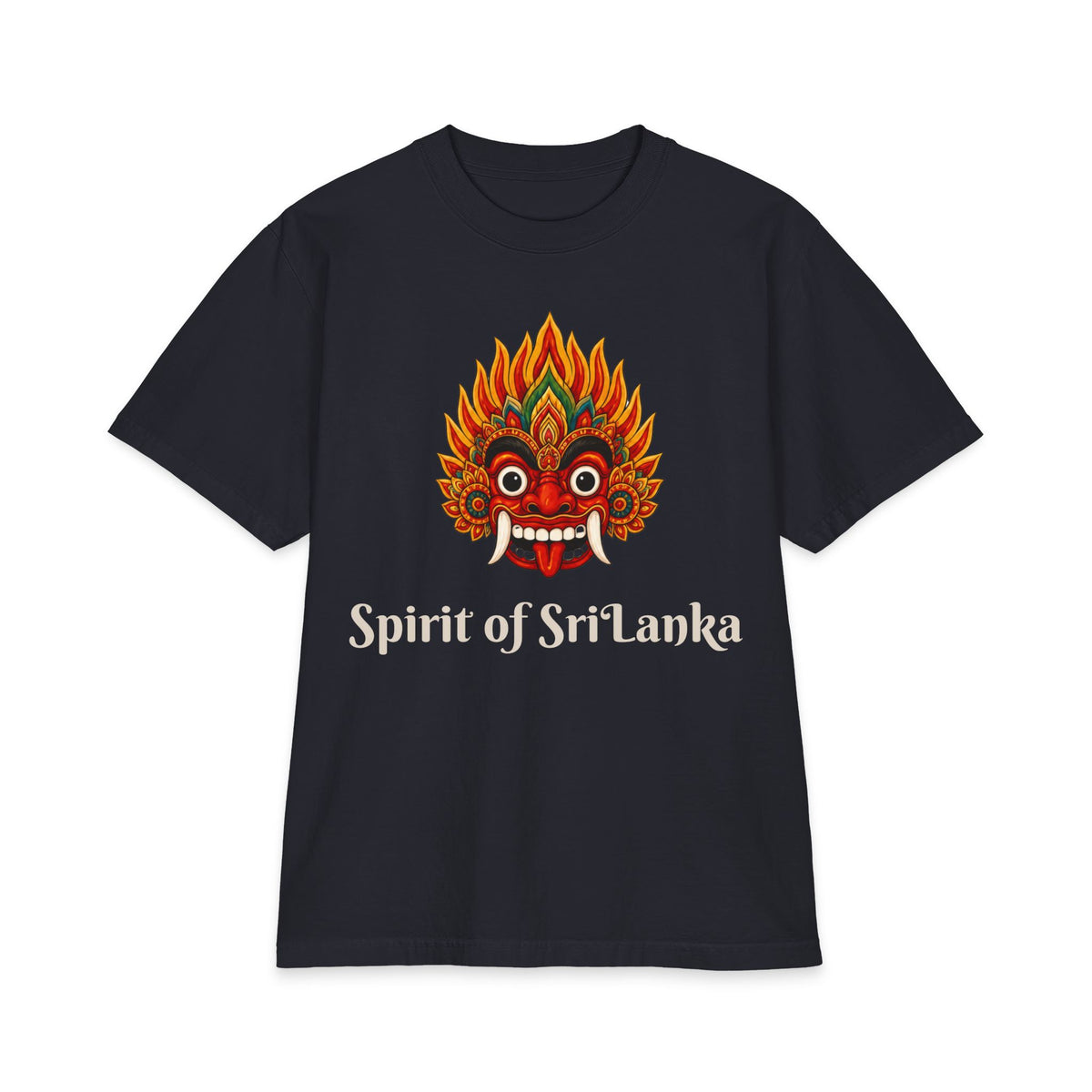 Raksha Spirit Graphic T-Shirt Sri Lankan Devil Dance Mask Heritage Unisex Tee
