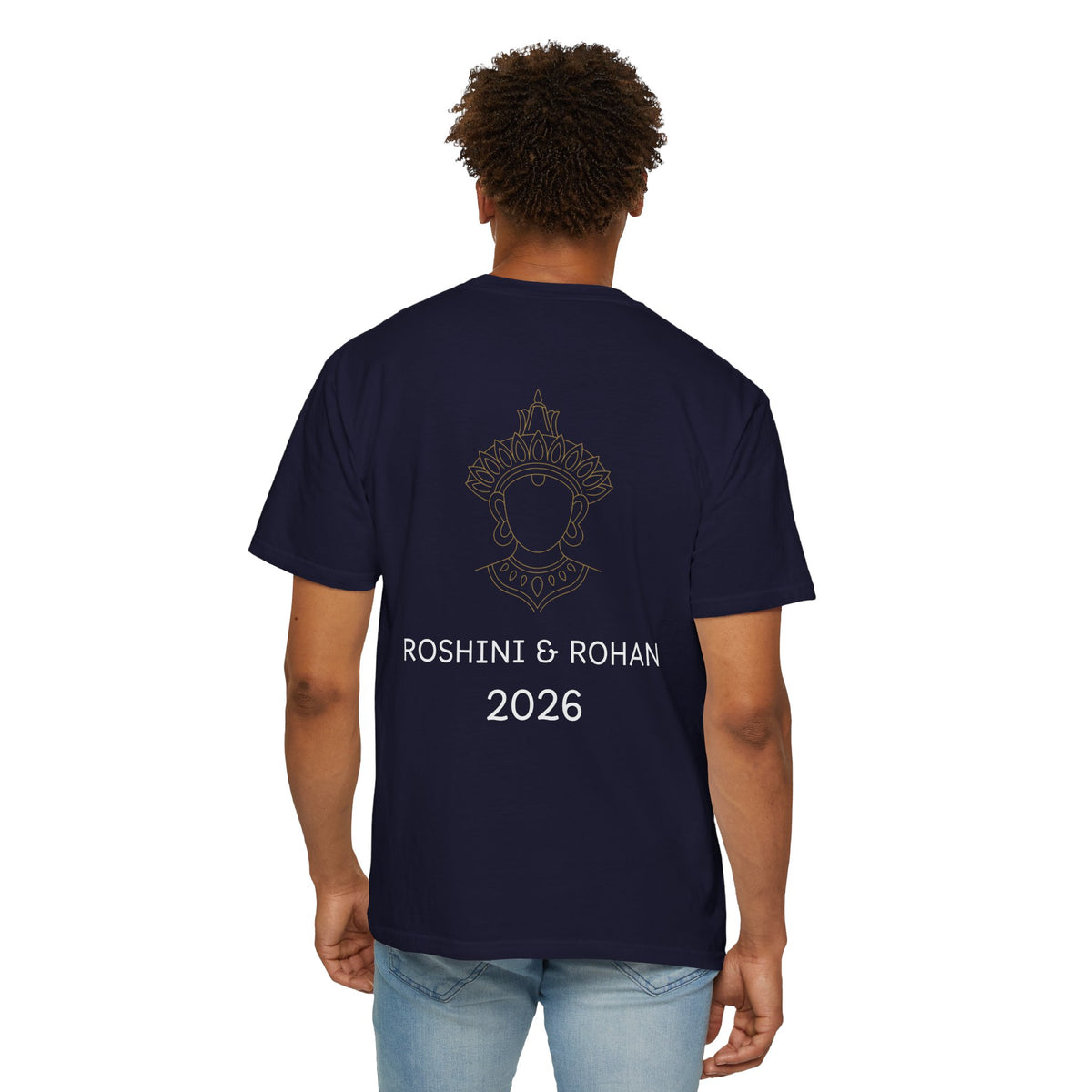 Sri Lanka Destination Wedding T-Shirt — "First Wedding Sri Lanka" Couple Tee (Roshini & Rohan 2026)