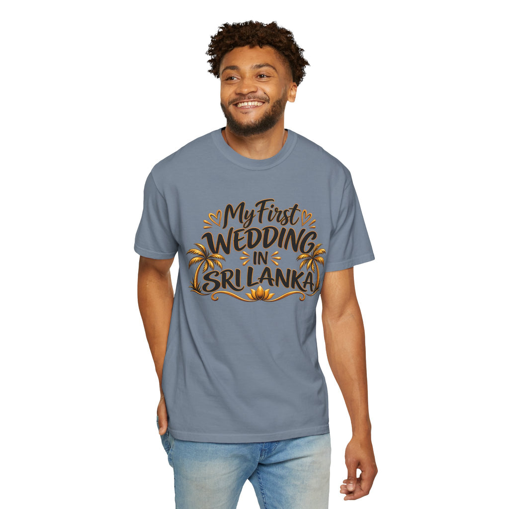 Sri Lanka Unisex Wedding T-Shirt – My First Wedding in Sri Lanka