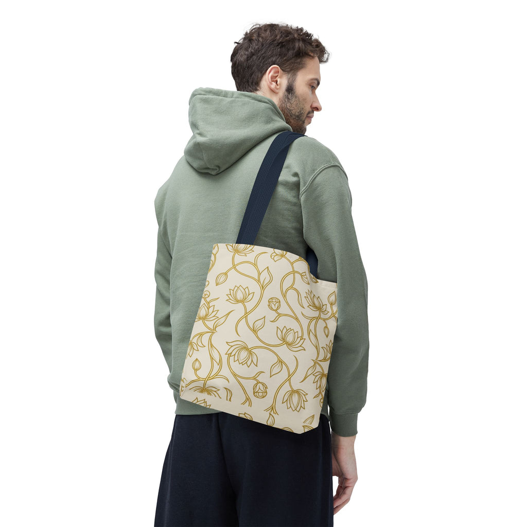 Ceylon Lotus Tote Bag Sri Lankan Temple Flower Canvas Shopper