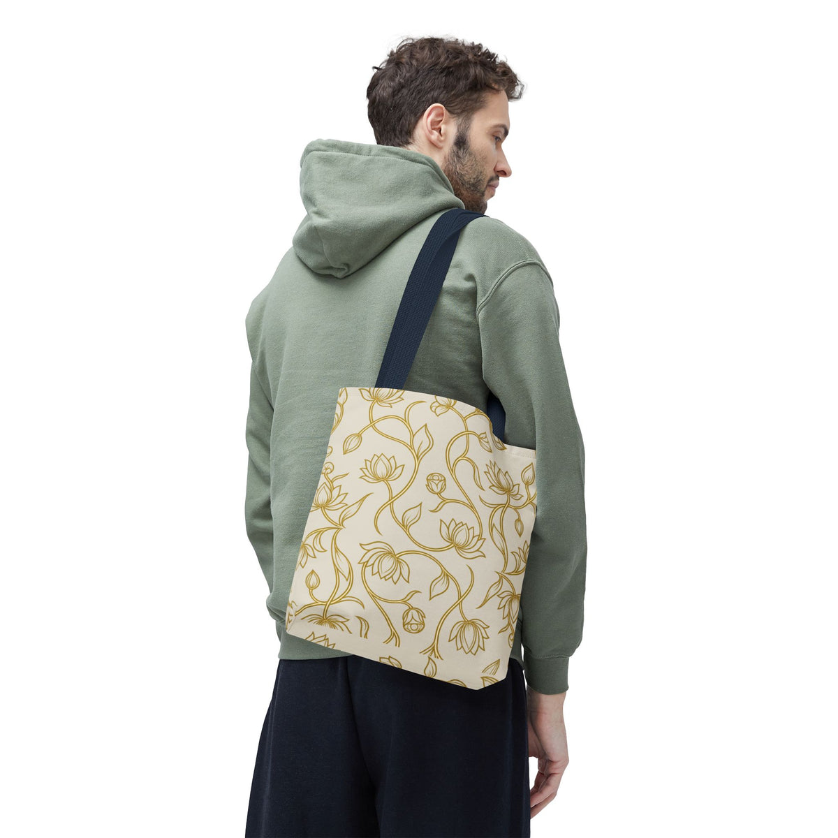 Ceylon Lotus Tote Bag Sri Lankan Temple Flower Canvas Shopper
