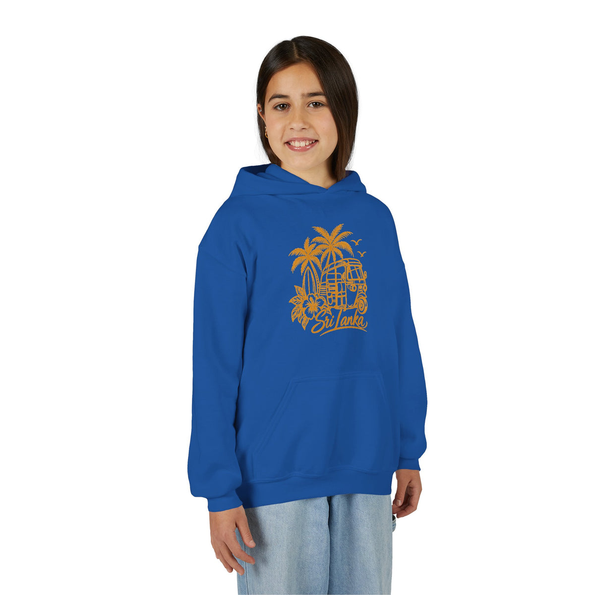 Sri Lanka Kids Hoodie Tropical Palm Tree Island Design
