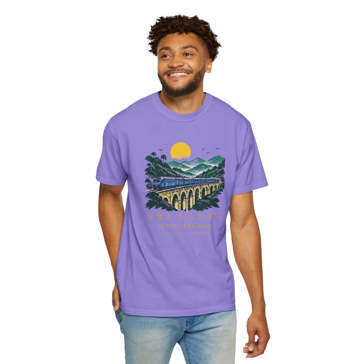 Sri Lanka Nine Arch Bridge Unisex T-Shirt Vintage Railway Tee
