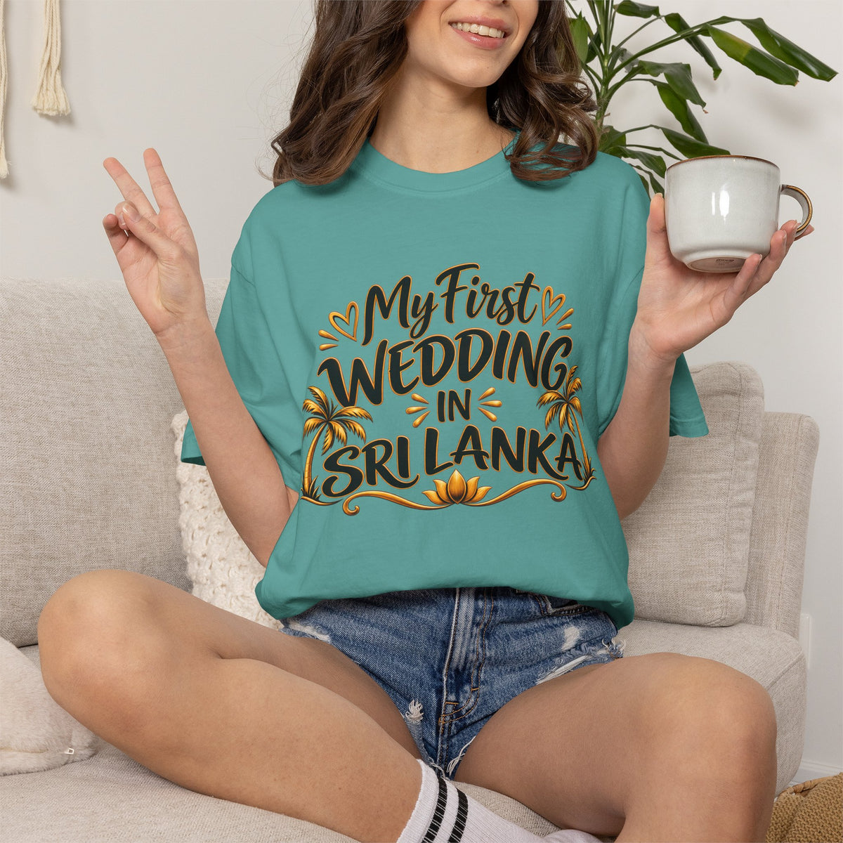 Sri Lanka Unisex Wedding T-Shirt – My First Wedding in Sri Lanka
