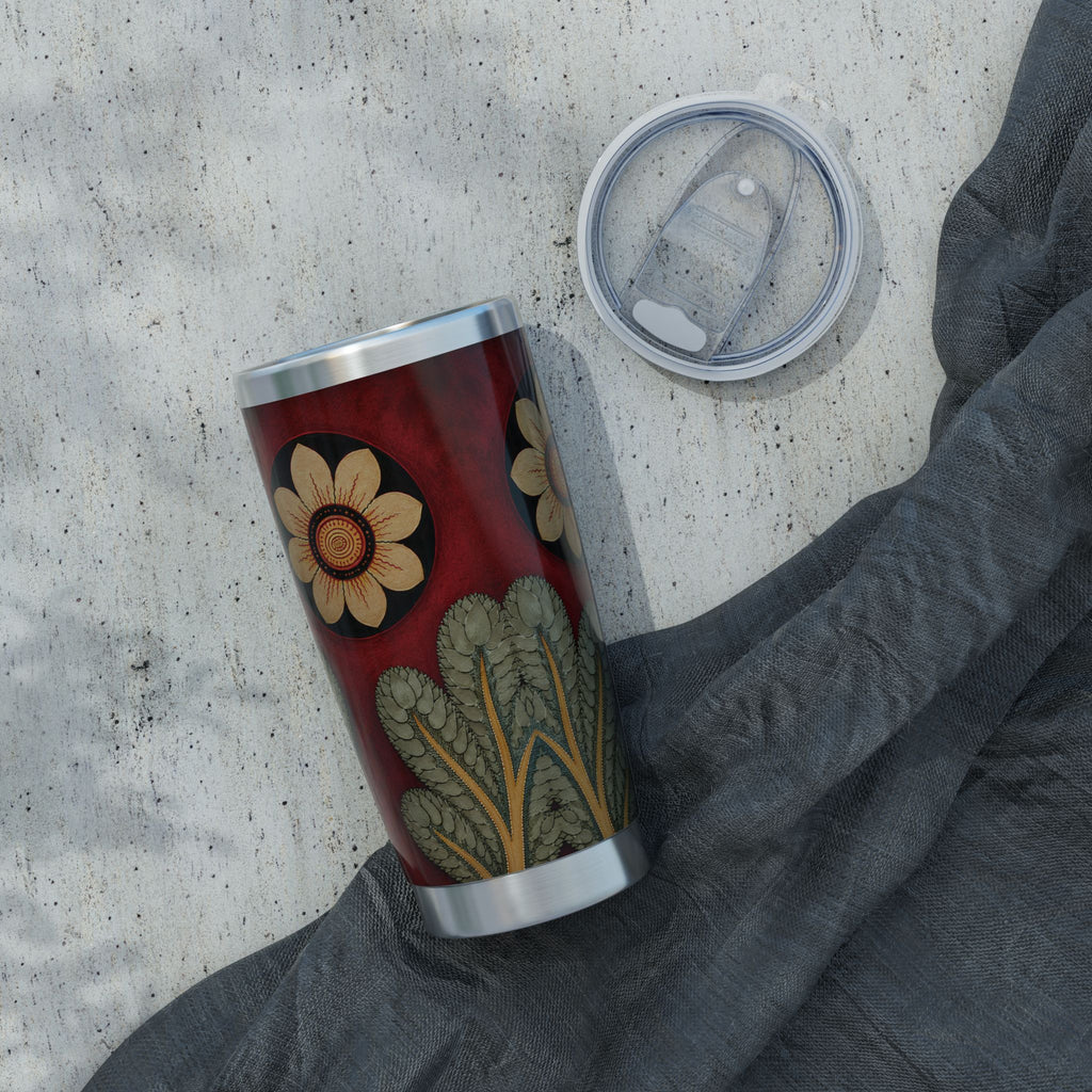Sri Lanka Culture Floral Design Tumbler | 20oz Stainless Steel Travel Mug