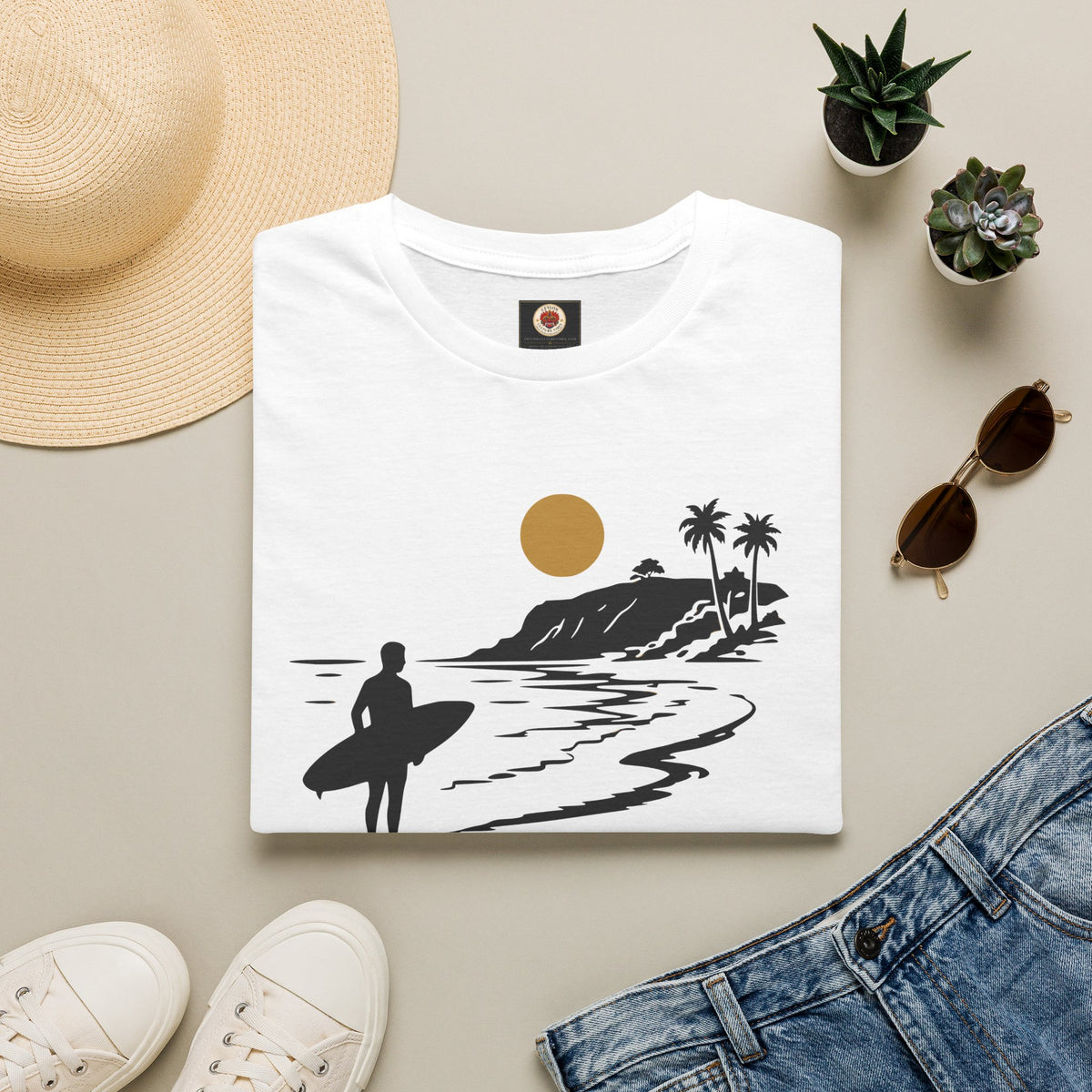 Sri Lanka Surf  Unisex T-Shirt  Surf Explore Repeat Beach Tee