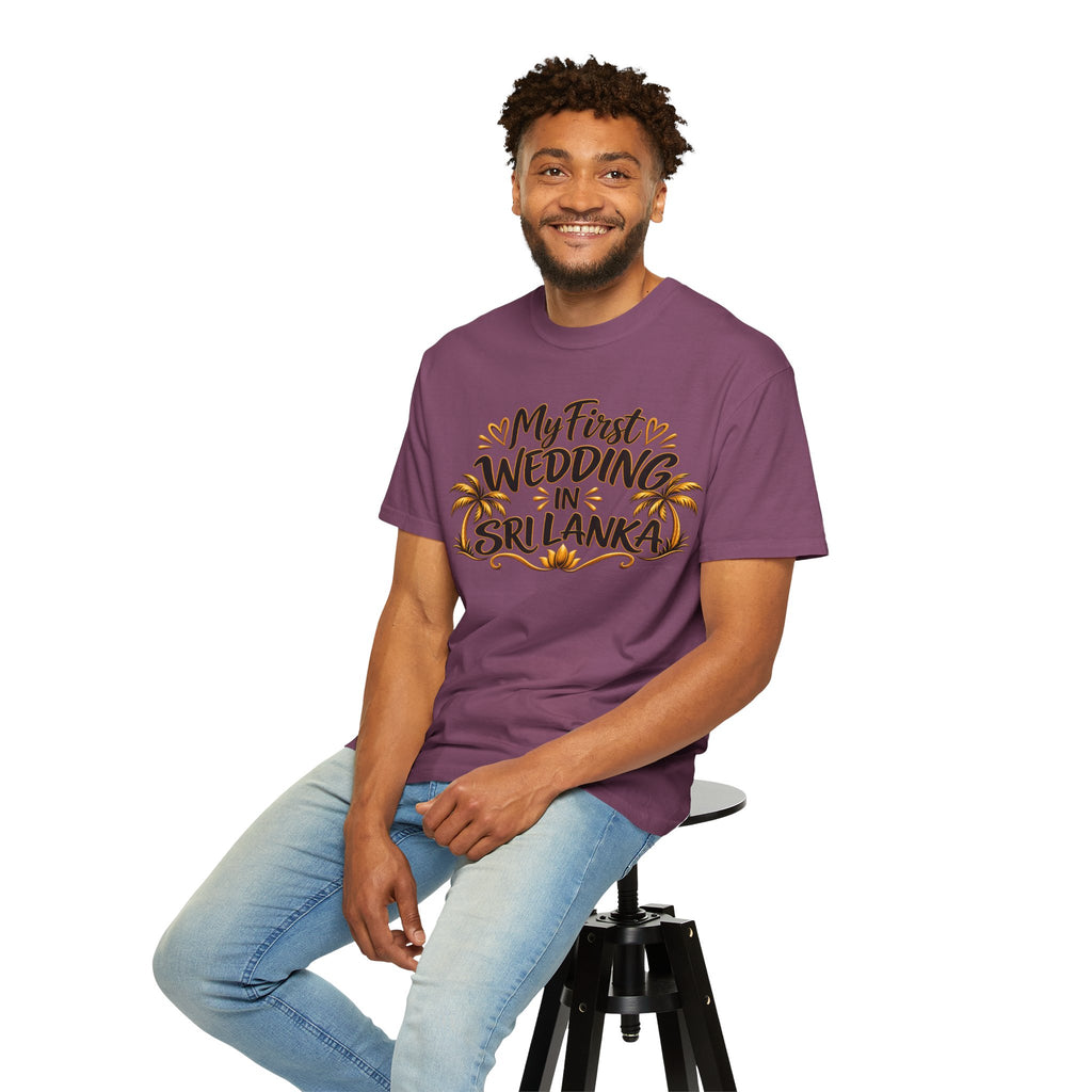Sri Lanka Unisex Wedding T-Shirt – My First Wedding in Sri Lanka