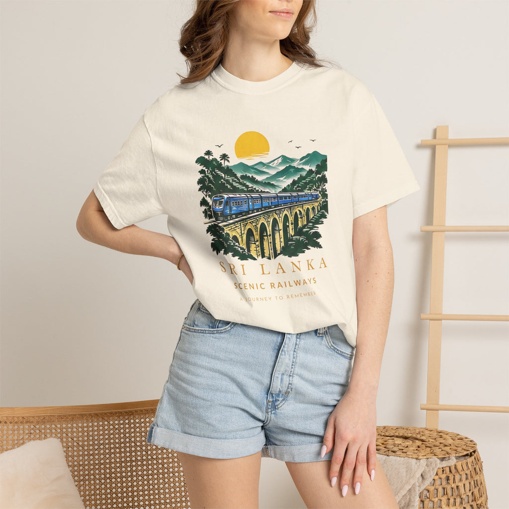 Sri Lanka Nine Arch Bridge Unisex T-Shirt Vintage Railway Tee