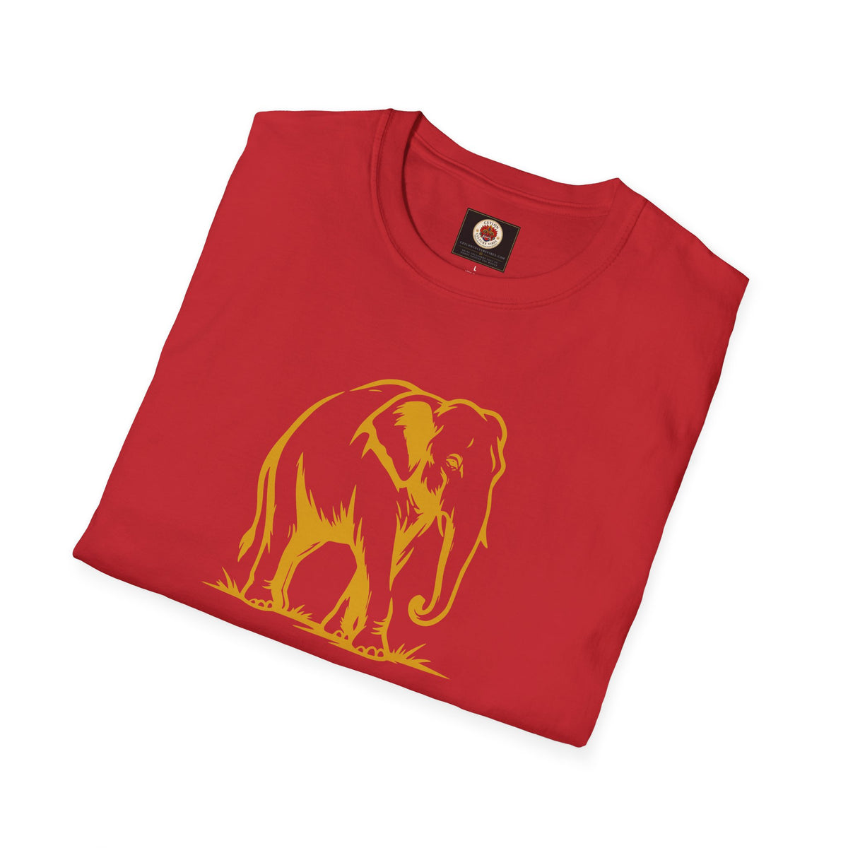 Sri Lanka Elephant Unisex T-Shirt Minimal Ochre Graphic Tee