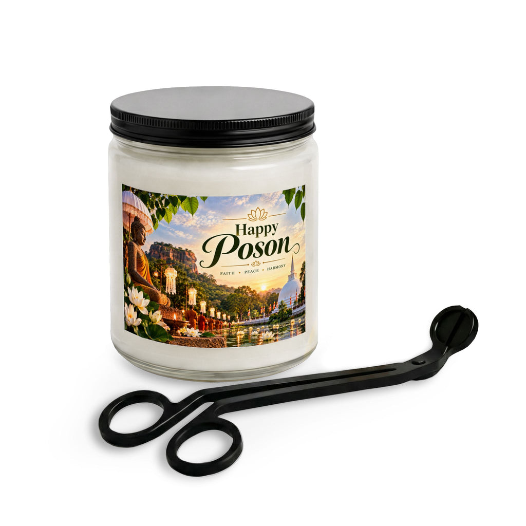Happy Poson Candle Set with Wick Trimmer