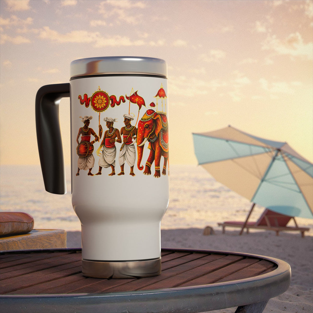 Kandy Esala Perahera Travel Mug | Sri Lankan Heritage Gift