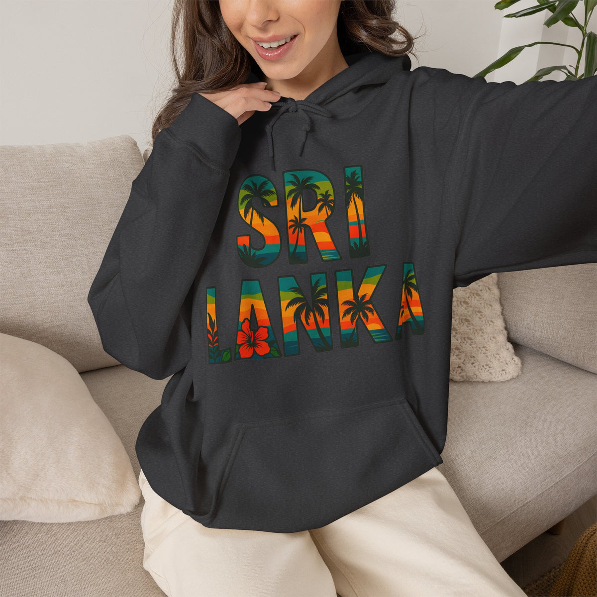 Sri Lanka Tropical Graphic Hoodie | Unisex Heritage Gift