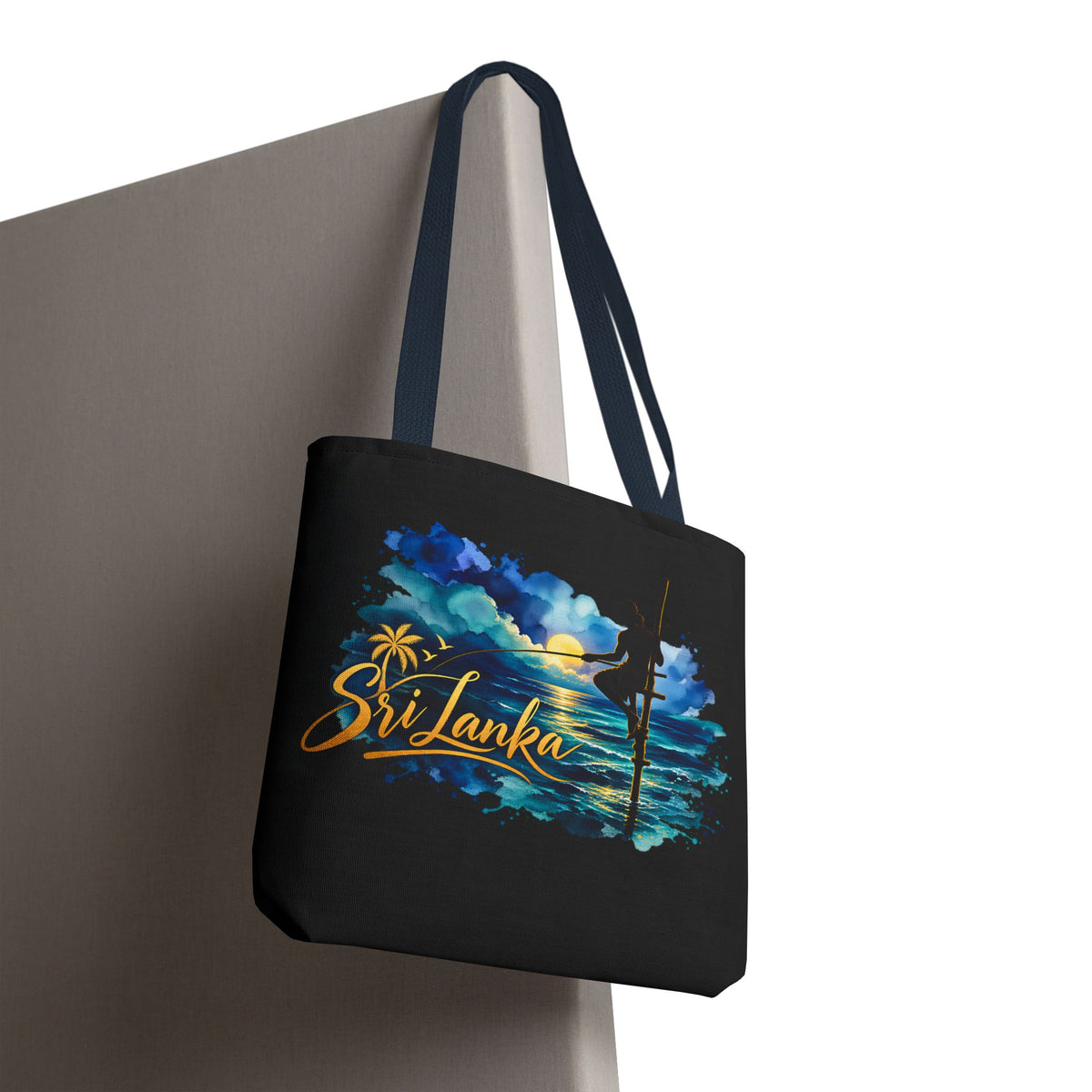Sri Lanka Stilt Fisherman Tote Bag Island Dusk Beach Bag