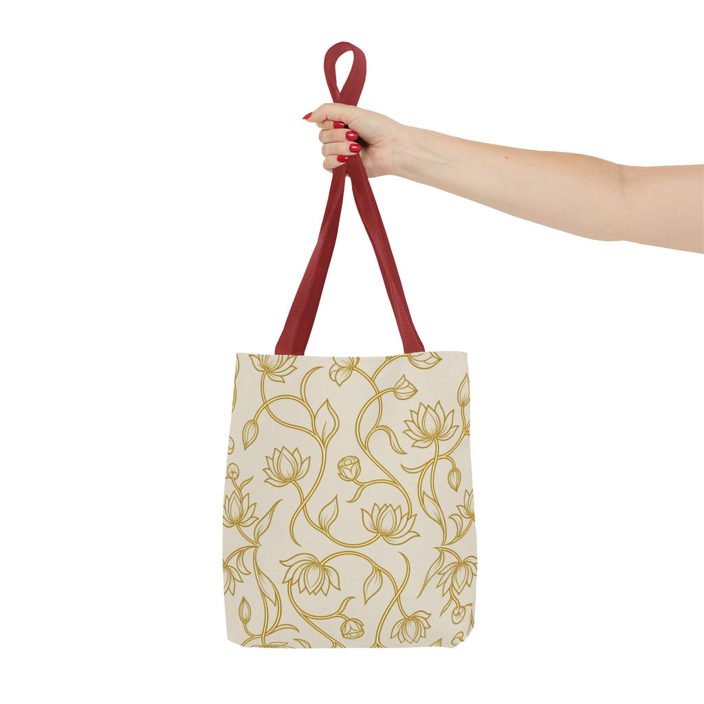 Ceylon Lotus Tote Bag Sri Lankan Temple Flower Canvas Shopper