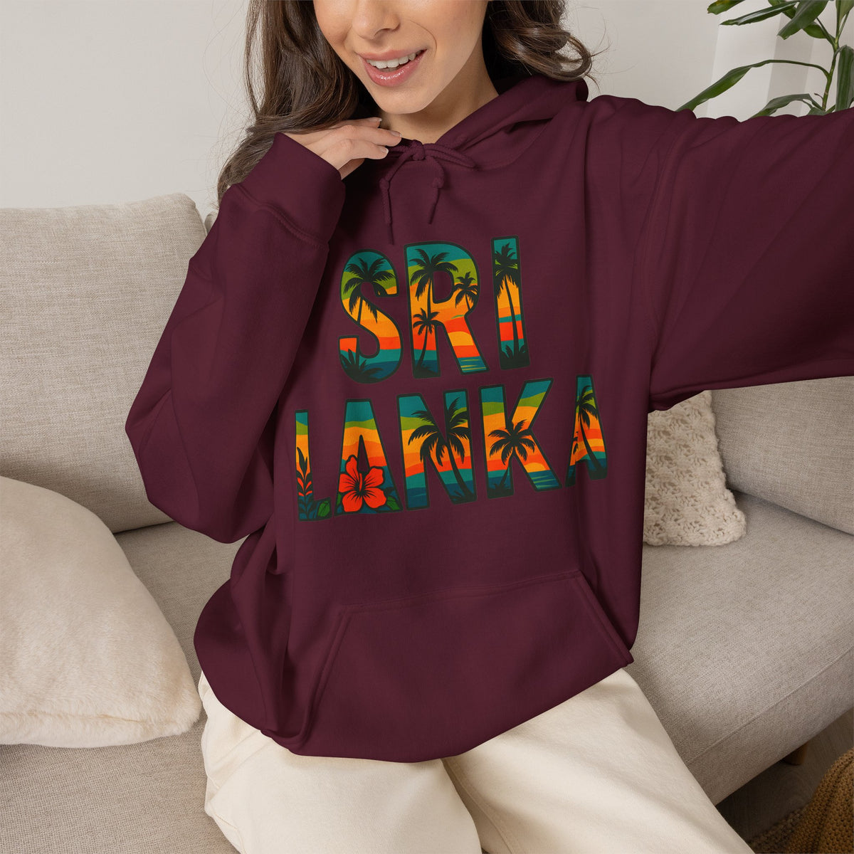 Sri Lanka Tropical Graphic Hoodie | Unisex Heritage Gift