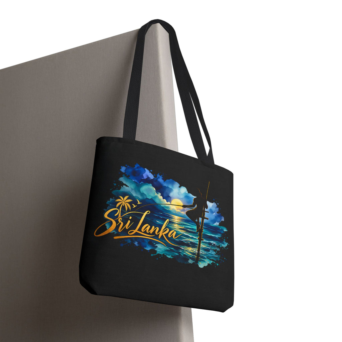Sri Lanka Stilt Fisherman Tote Bag Island Dusk Beach Bag