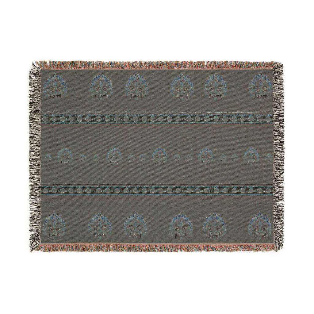 Sri Lankan Gift Woven Blanket Raksha Mask Design